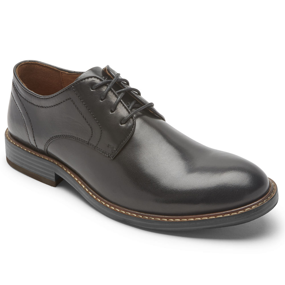 Rockport Singapore Mens Oxfords - Kenton Plain Toe Black - BG6491785